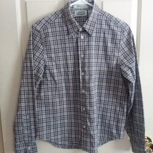 Lemon Grass Gray Plaid Cotton Shirt